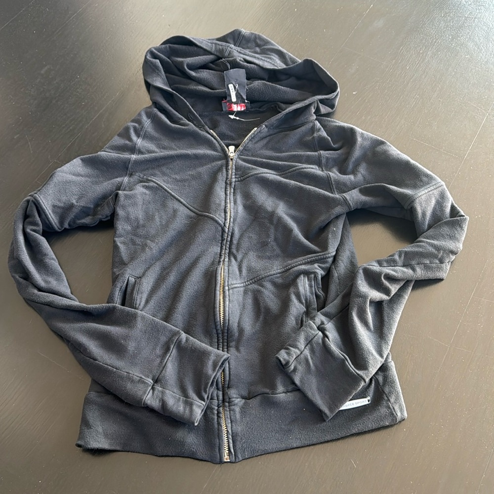 Versace sport black zip sweatshirt hooded